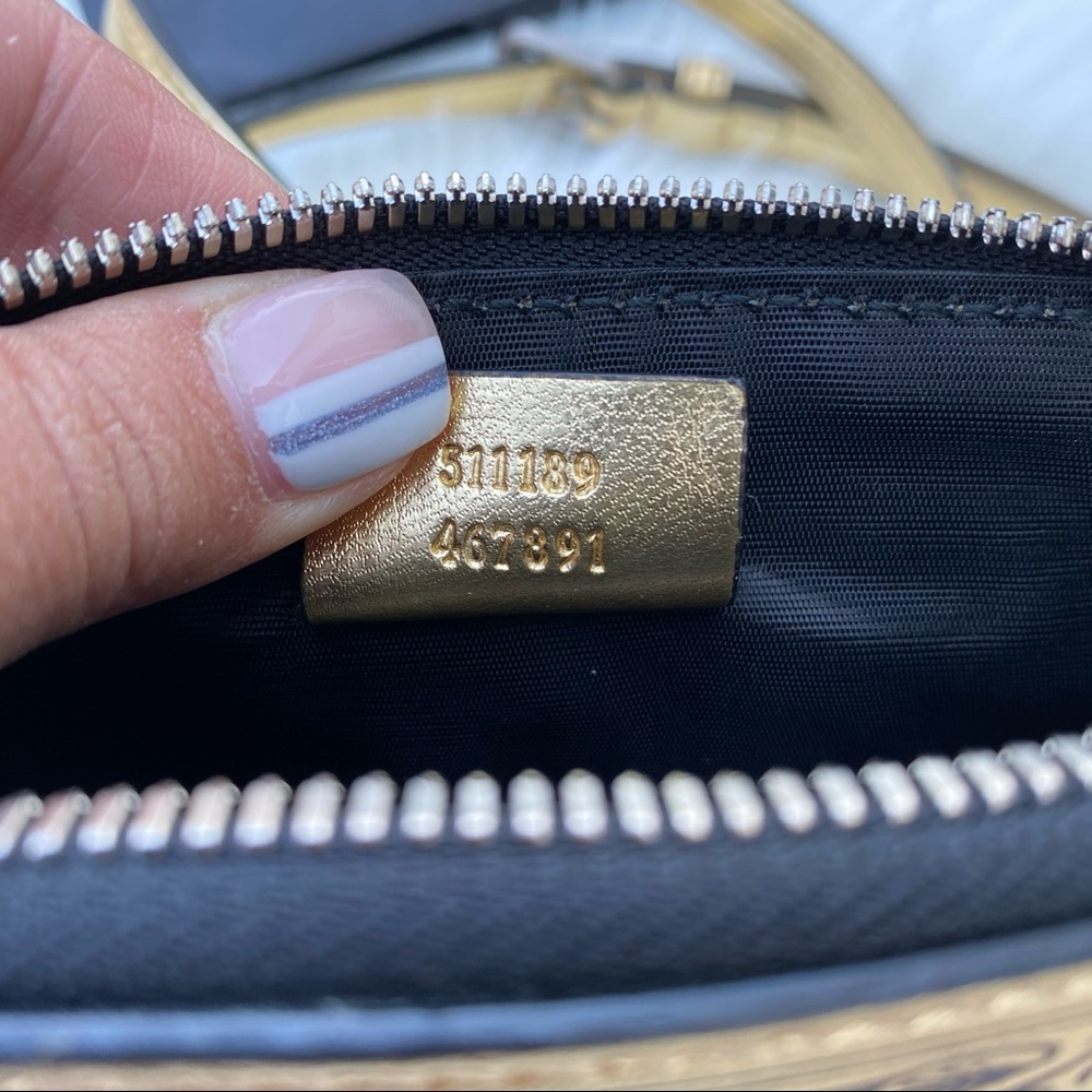 Gucci “Guccy” Black and Gold Crossbody - Picture 6 of 11